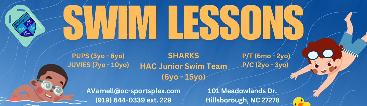 Swim lessons website banner 2025